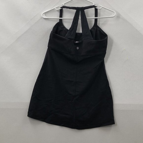 LULULEMON athletica womens black scoop neck racerback strap tank top size 8 - Picture 2 of 6
